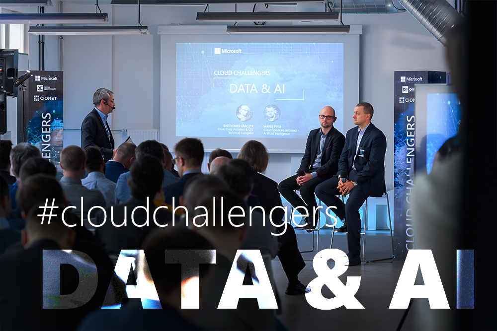 DATA and AI - Marek Pyka i Bartłomiej Graczyk podczas kick-offu programu Cloud Challengers